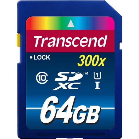 Transcend Information 64Gb Sdxc Class10 Uhs-I, 300X TS64GSDU1